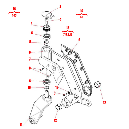 M5 Swing Arm Rear Left